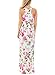 Jug&Po Women's Floral Print Sleeveless Long Maxi Casual Dress (Medium Green)