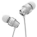 Headphones Stereo Earphones In-Ear Earbuds with Mic and Volume Control for 3.5mm Audio Jack Device,White