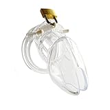 Sunny Rain CB6000S-Shorter Male Chastity Cage Device Cock Cage,Transparent White