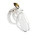 Sunny Rain CB6000S-Shorter Male Chastity Cage Device Cock Cage,Transparent White