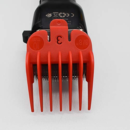 ZEROKIWI Professional Hair Clipper Guide Combs, 8 Packs Cutting Guide Combs, 8 Lengths 8 Random Color-Assorted Guard Combs Attachment 1/8\