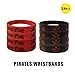 Cleverplay Pirate Party Favors Supplies with 24 Pack Caribbean Pirates Silicone Wristbands Bracelets and 24 Pack Pirate Toy Rings Great for Kids Birthday Parties and Pirate Events