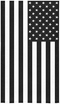 USA American Flag Custom Beach Hotel Travel Washcloth Hand Towel Warmer Soft and Comfortable 80% Polyester 20% Cotton, (16" x 28")