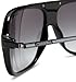 Carrera Cool Navigator Sunglasses,Black And White Frame/Grey Gradient Lens,one size