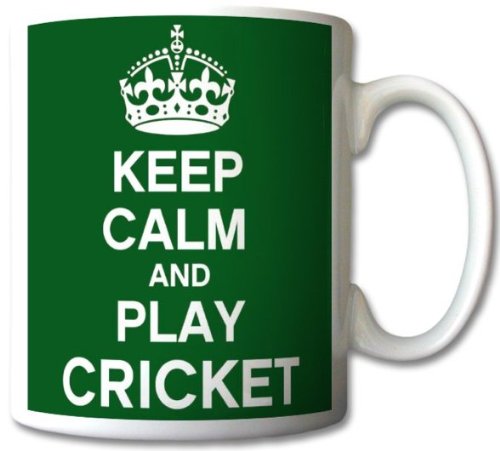 Keep Calm and Play Cricket Mug Cup Gift Retro
