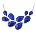 Jane Stone Popular Blue Fashion Statement Pendant Necklace for Women (Fn0564-S-Royal Blue)