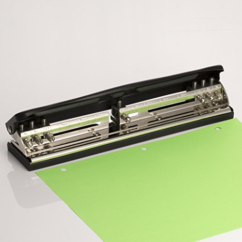 Officemate Adjustable 27 Hole Punch. Includes 7 Punch Heads. Punches 5