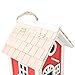 MEWANG Hanging Colourful Birdhouse Garden Country Cottages Bird House Condo Wooden Red Height 9.7