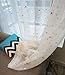 Kids Room Window Curtain Decoration Rod Pocket Process Multiple Sizes Star Voile Curtain/Drape(1 Panel) W39inchxH84inch