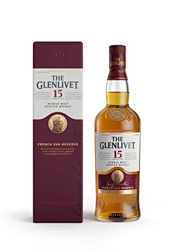 The Glenlivet 15 Jahre Single Malt Scotch Whisky – French Oak Reserve Scotch Single Malt Whisky – 1 x 0,7 l