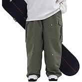 SNOWVERB Womens Mens Super Baggy 15K Waterproof Snowboard Ski Pants Workwear Loose Fit Snow Pants for Winter Sports
