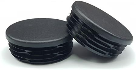 OGC (8 Pack) - 2 Inch OD Round Black for Plastic Plug by Cap Cover Tube Durable Chair Glide Insert Finishing Plugs