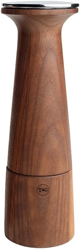 T&G CrushGrind Oblique Black Walnut Salt Mill 20.5cm 11655 Ceramic Mechanism