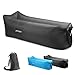 JSVER Inflatable Lounger Air Sofa with Portable Package for Travelling, Camping, Hiking, Pool and Beach Parties, Black