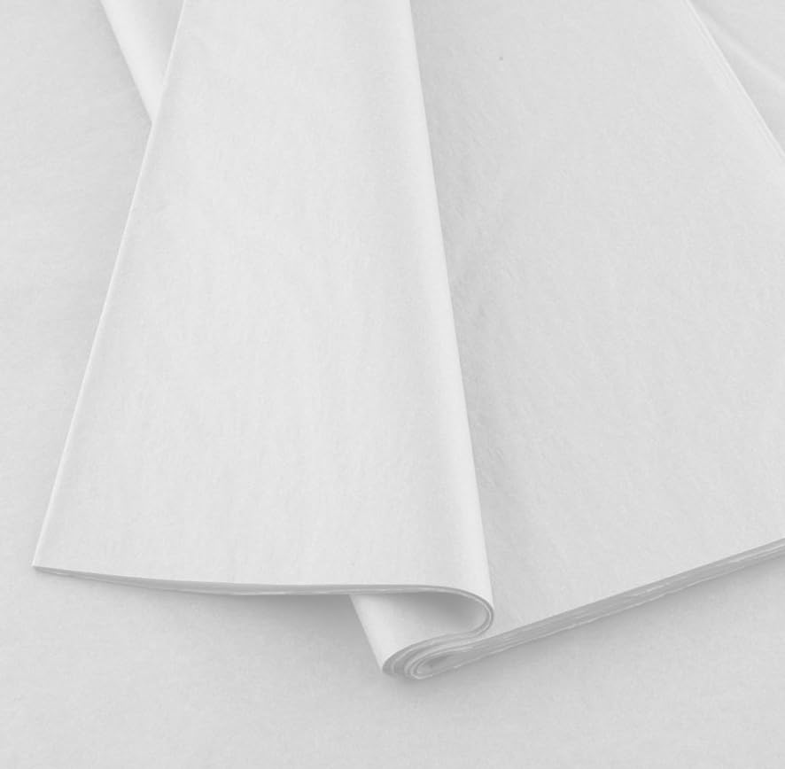 GOOD STUFF Pack of 10 Sheets of White Tissue Paper - Size 26" x 20" - Perfect for Gift Wrapping, DIY and Crafts (White)