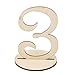 MagiDeal Wooden 10 cm Table Numbers 1-10 Basic Set Wedding Birthday Party French