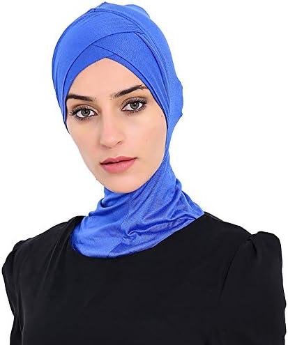 Kharadin Women's Muslim Folded Under Scarf Cap Inner Hijab, Pack of 2