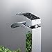 Greenspring Vessel Sink Bathroom Faucet Chrome Single Hole Single Handle Waterfall Spout Modern Lavatory Commercial Bath Vanity Bowl Faucets Tall Body Supply Line