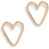 Zoe Chicco Women's 14k Gold Tiny Open Heart Studs, 14k Yellow Gold, One Size