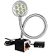 Magnetic Work Light 700 Lumen 120v Led Spot Lamp With 20 inch Flexible Gooseneck Adjustable Base for Lathe Cnc Milling Drilling Machine Woodworking Workbench Industrial Lighting