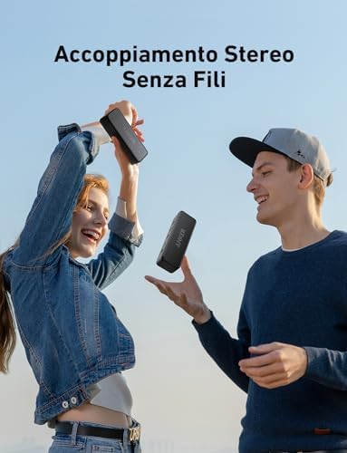 Soundcore 2 di Anker, Cassa Bluetooth Portatile 12 W, IPX7, 24 Ore