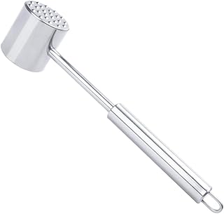 AISHNA Fleischhammer aus Edelstahl,doppelseitig Fleischklopfer-Tool 304 Edelstahl,Spülmaschinenfest