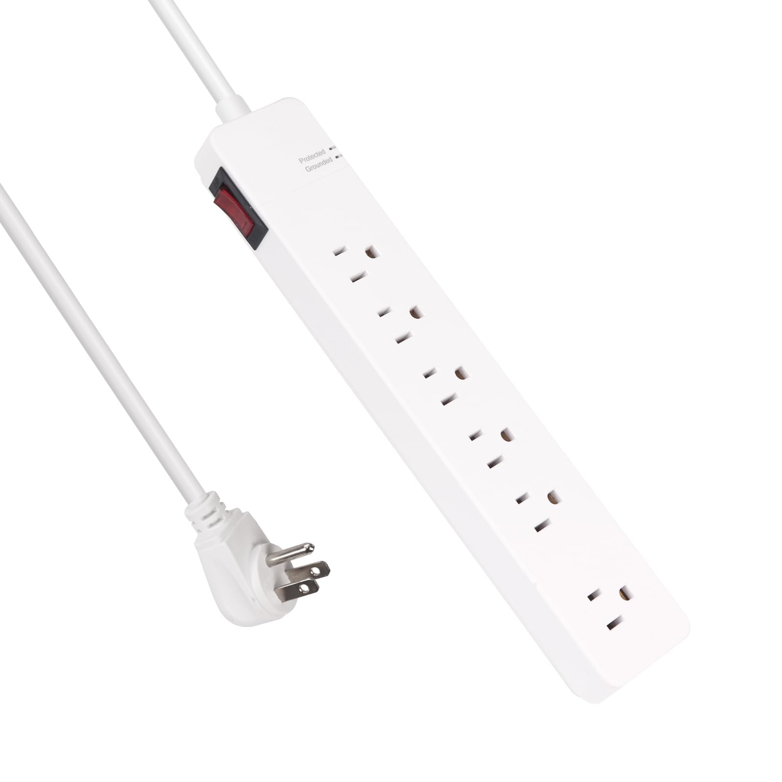 EXTRASTAR 6-Outlets Surge Protector, Flat Plug