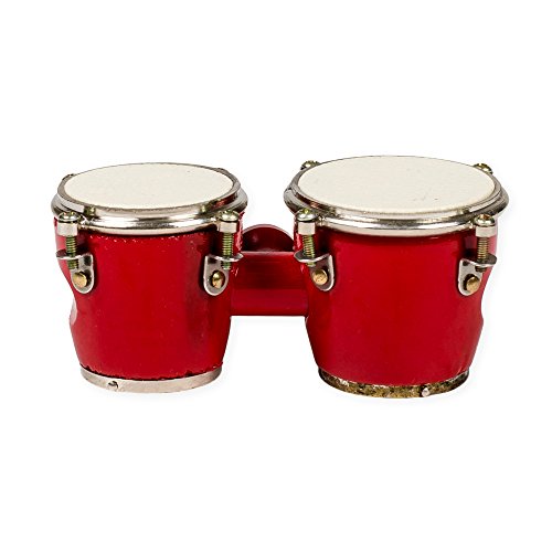 Bongo Drum Miniature Replica Red Brown 2.75 x 1.5 Resin Refrigerator Magnet