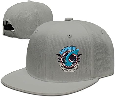 POPYol Shark Head Logo Flat Baseball Caps Hats For Unisex