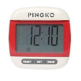 PINGKO Portable LCD Digital Multi Pedometer Calorie Counter Walking Step Distance Pedometer with Clock