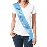 TTCOROCK Light Blue Baby Shower Sash with Gold Foil Lettering Baby Shower Gifts Gender Reveals Party Favor