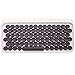 Bluetooth Mechanical Keyboard Vintage Keyboard Retro Keyboard LOFREE DOT Wireless Keyboard for Mac, Android, Windows with White LED Backlight and Rechargeable Battery (White)