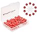 AnMiao Star 100pcs Map Tacks Push Pins 1/4 Inch Diameter Plastic Round Head and Steel Needle Points,Used for Marking Variety DIY Craft Office and Home on Map,Bulletin Board or Cork Boards （Red）