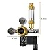DoubleSun Hydroponics CO2 Regulator Made of Brass-Check Valve Fits Standard US Tanks and Flow Meter Adjusted Easily-Maintain CO2 Levels for Your Plants（Dual Guage））