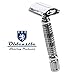 Oldcastle Double Edge Butterfly Safety Razor with Twist-to-Open Mechanism - 5 Stainless Steel Blades - Travel Case with Mirror