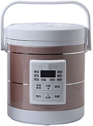 1.6L Mini Rice Cooker Steamer Programmable with Smart Touch for Car/Truck 12V/24V (Rose Gold)
