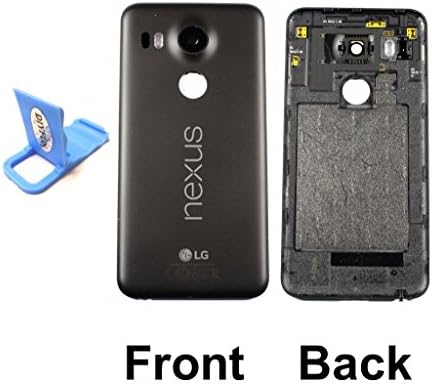 OEM LG Google Nexus 5X Battery Back Case Door Cover Housing H790 H791 Black w Flash Diffuser + DIYFUN Portable Cell Phone Holder