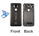 OEM LG Google Nexus 5X Battery Back Case Door Cover Housing H790 H791 Black w Flash Diffuser + DIYFUN Portable Cell Phone Holder