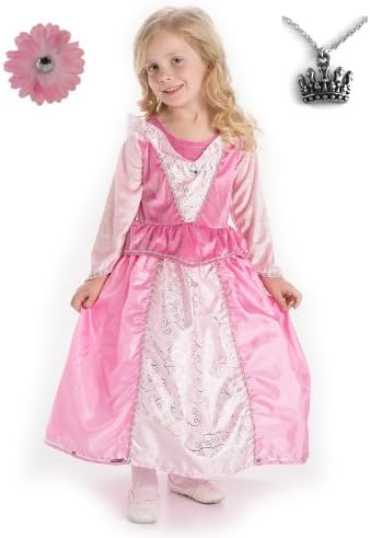 Sleeping Beauty Dress with Wondercharms Necklace - MEDIUM (3-5)