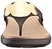crocs Women's Sanrah Embellished Flip Wedge , Espresso/Gold, 9 M US