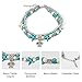 CrazyPiercing Boho Anklet Bracelet, Blue Starfish Ankle Multilayer Beach Foot Chain with Turtle Charm Anklet for Women and Girls