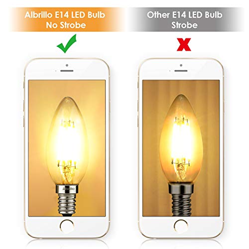 Albrillo E12 LED Bulb LED Candelabra Bulb, Ceiling Fan Light Bulbs 40 Watt Equivalent, Warm White 2700K, 6 Pack
