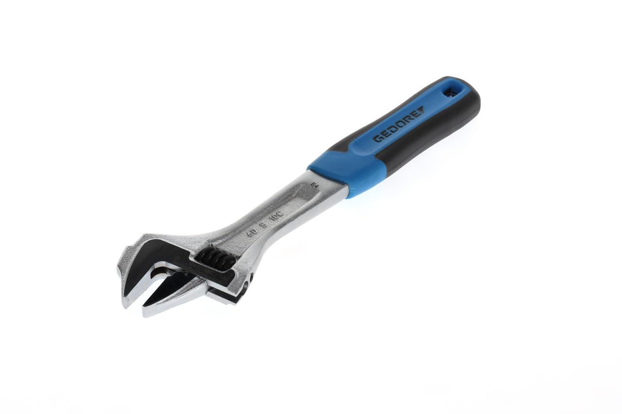 GEDORE Single open-ended adjustable spanner, AF 30 mm (1 3/16"), Scale, Chrome-plated, Plastic grip, 60 S 10 JC