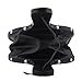 Uten 17.8“x7.4 Brown Wood MDF Large Air Blower Wood Coal Smoker Fire BBQ Camping Fireplace Bellows (Black)
