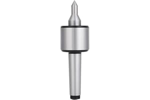 Live Tailstock Center, Heavy Duty MT3 Live Center Professional Carbon Steel 0.000197" Lathes CNC Tool 60°