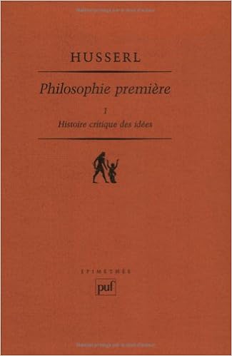 Philosophie Premiere 1923 24 Tome 1 Histoire Critique Des Idees Amazon Fr Husserl Edmund Livres