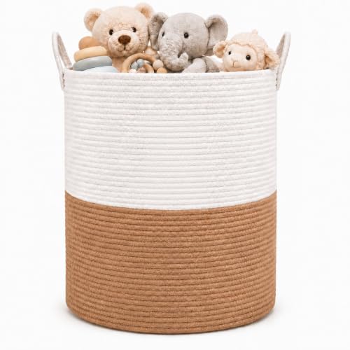 Baby Laundry Basket Cotton Rope Nursery Hamper