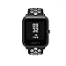 for Xiaomi Amazfit Bip Band, Lamshaw Silicone Soft Band with Ventilation Holes Replacement Straps for Xiaomi Huami Amazfit Bip Younth Watch (Ventilation Holes Silicone_Black+Gray)