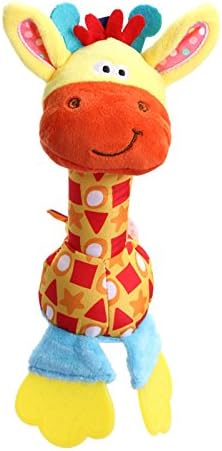 Baby Rattles Infant Animal Handbell Baby Rattles Plush Stuffed Toy Children Mobiles Sounding Educational Stuffed Toy Playmate Teether Doll #A