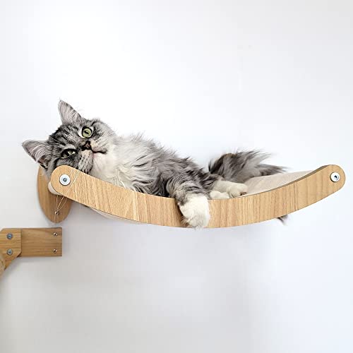 HeyKitten 17" Cat Wall Hammock for 2x4 Stud Mount, Stylish Floating